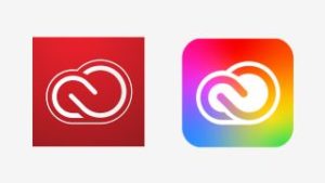 Adobe Creative Cloud logo rebrand to colorful cloud